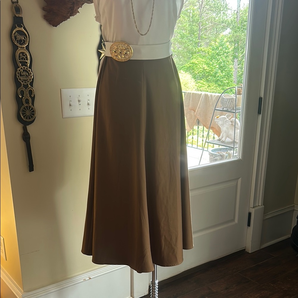 Zara Sz S Brown Women's A-Line Skirt GUC